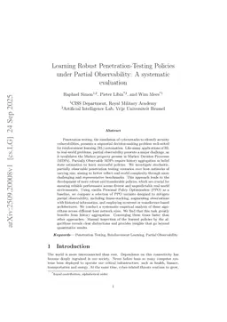 Learning Robust Penetration-Testing Policies under Partial Observability: A systematic evaluation