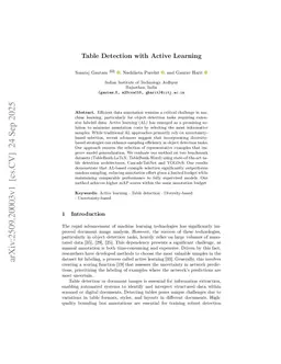 Table Detection with Active Learning