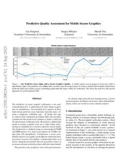 Predictive Quality Assessment for Mobile Secure Graphics