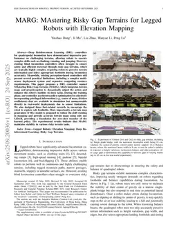 MARG: MAstering Risky Gap Terrains for Legged Robots with Elevation Mapping