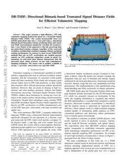 DB-TSDF: Directional Bitmask-based Truncated Signed Distance Fields for Efficient Volumetric Mapping