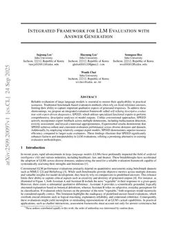 Integrated Framework for LLM Evaluation with Answer Generation