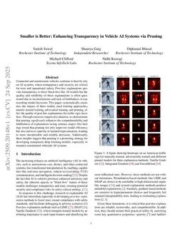 Smaller is Better: Enhancing Transparency in Vehicle AI Systems via Pruning