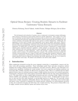 Optical Ocean Recipes: Creating Realistic Datasets to Facilitate Underwater Vision Research