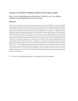 Energy Use of AI Inference: Efficiency Pathways and Test-Time Compute