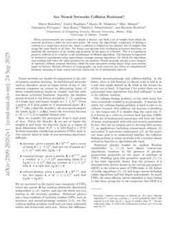 Are Neural Networks Collision Resistant?