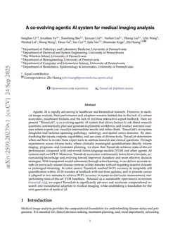 A co-evolving agentic AI system for medical imaging analysis