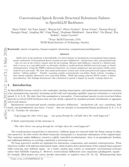 Conversational Speech Reveals Structural Robustness Failures in SpeechLLM Backbones