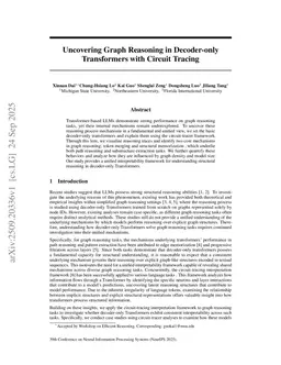 Uncovering Graph Reasoning in Decoder-only Transformers with Circuit Tracing