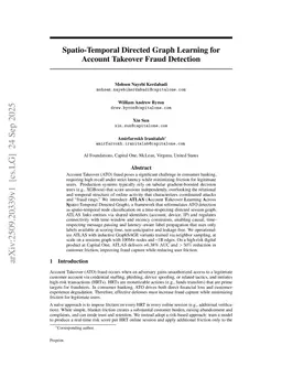 Spatio-Temporal Directed Graph Learning for Account Takeover Fraud Detection
