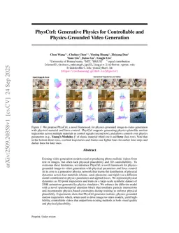 PhysCtrl: Generative Physics for Controllable and Physics-Grounded Video Generation