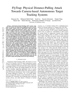 FlyTrap: Physical Distance-Pulling Attack Towards Camera-based Autonomous Target Tracking Systems