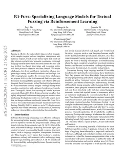 R1-Fuzz: Specializing Language Models for Textual Fuzzing via Reinforcement Learning