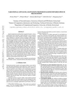 Variational Low-Rank Adaptation for Personalized Impaired Speech Recognition