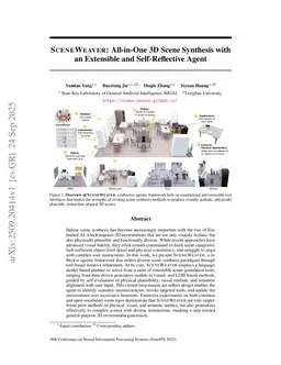 SceneWeaver: All-in-One 3D Scene Synthesis with an Extensible and Self-Reflective Agent