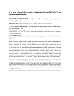 Adversarial Defense in Cybersecurity: A Systematic Review of GANs for Threat Detection and Mitigation