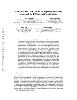 CoSupFormer : A Contrastive Supervised learning approach for EEG signal Classification