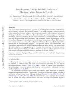 Auto-Regressive U-Net for Full-Field Prediction of Shrinkage-Induced Damage in Concrete