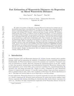 Fast Estimation of Wasserstein Distances via Regression on Sliced Wasserstein Distances