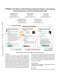 CHOIR: A Chatbot-mediated Organizational Memory Leveraging Communication in University Research Labs