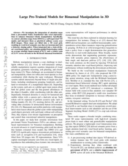 Large Pre-Trained Models for Bimanual Manipulation in 3D