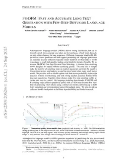 FS-DFM: Fast and Accurate Long Text Generation with Few-Step Diffusion Language Models