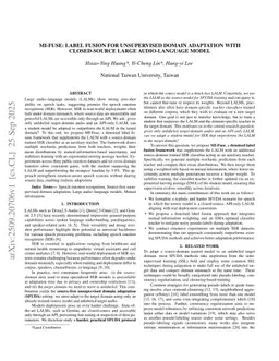 MI-Fuse: Label Fusion for Unsupervised Domain Adaptation with Closed-Source Large-Audio Language Model
