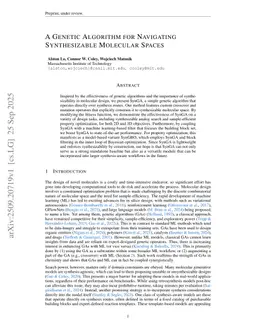 A Genetic Algorithm for Navigating Synthesizable Molecular Spaces