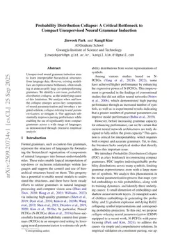 Probability Distribution Collapse: A Critical Bottleneck to Compact Unsupervised Neural Grammar Induction