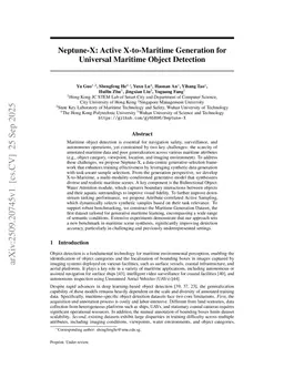 Neptune-X: Active X-to-Maritime Generation for Universal Maritime Object Detection