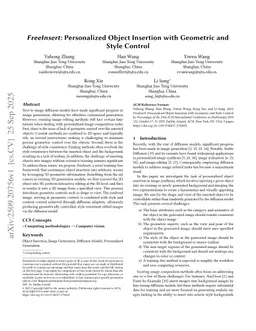 FreeInsert: Personalized Object Insertion with Geometric and Style Control