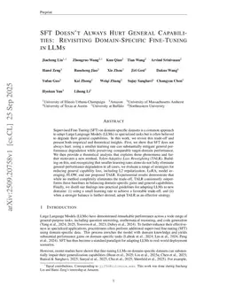 SFT Doesn't Always Hurt General Capabilities: Revisiting Domain-Specific Fine-Tuning in LLMs