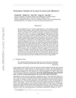 Towards Atoms of Large Language Models