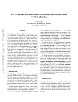 DAC-LoRA: Dynamic Adversarial Curriculum for Efficient and Robust Few-Shot Adaptation