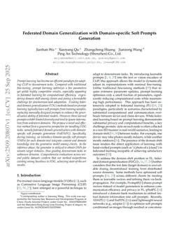 Federated Domain Generalization with Domain-specific Soft Prompts Generation