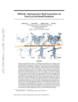 ARMesh: Autoregressive Mesh Generation via Next-Level-of-Detail Prediction