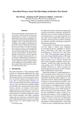 Zero-Shot Privacy-Aware Text Rewriting via Iterative Tree Search