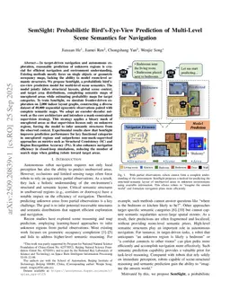 SemSight: Probabilistic Bird's-Eye-View Prediction of Multi-Level Scene Semantics for Navigation