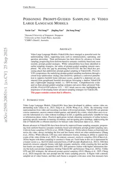 Poisoning Prompt-Guided Sampling in Video Large Language Models