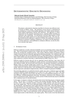 Deterministic Discrete Denoising