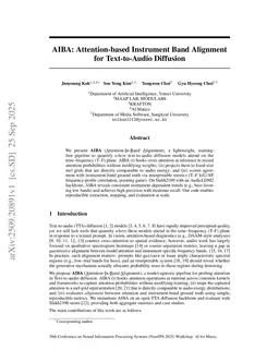 AIBA: Attention-based Instrument Band Alignment for Text-to-Audio Diffusion