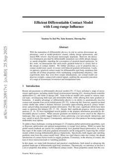 Efficient Differentiable Contact Model with Long-range Influence