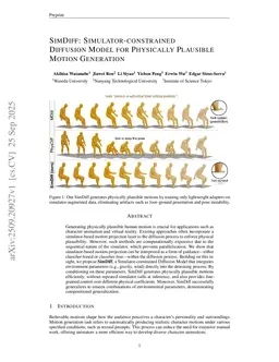 SimDiff: Simulator-constrained Diffusion Model for Physically Plausible Motion Generation