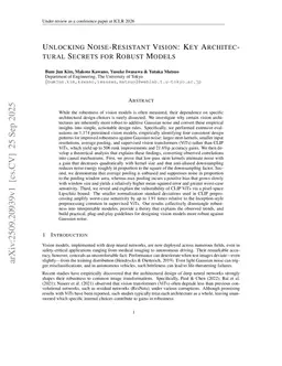 Unlocking Noise-Resistant Vision: Key Architectural Secrets for Robust Models