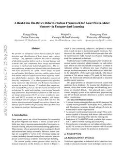 A Real-Time On-Device Defect Detection Framework for Laser Power-Meter Sensors via Unsupervised Learning