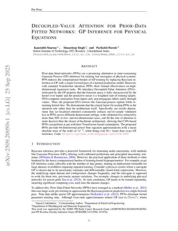 Decoupled-Value Attention for Prior-Data Fitted Networks: GP Inference for Physical Equations