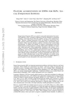 Feature Augmentation of GNNs for ILPs: Local Uniqueness Suffices
