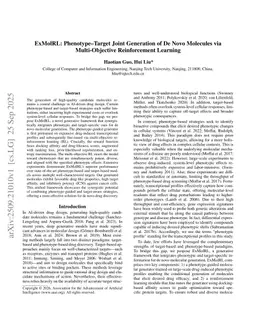 ExMolRL: Phenotype-Target Joint Generation of De Novo Molecules via Multi-Objective Reinforcement Learning