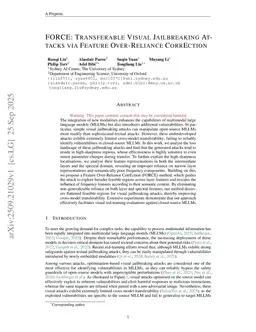 FORCE: Transferable Visual Jailbreaking Attacks via Feature Over-Reliance CorrEction