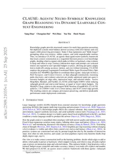 CLAUSE: Agentic Neuro-Symbolic Knowledge Graph Reasoning via Dynamic Learnable Context Engineering